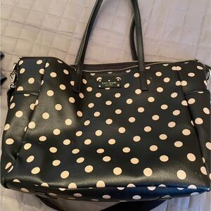 Kate Spade Black and White Polka Dot Tote